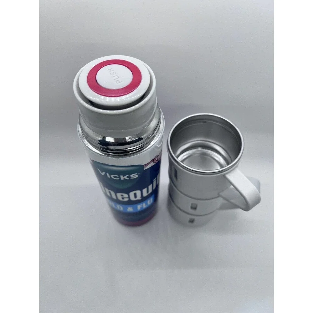 Vicks WineQuil Stainless Steel Thermos Travel Coffee Mug Vacuum Insulated Flask - Picture 8 of 9